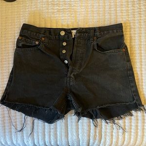 redone 50s high rise shorts in black